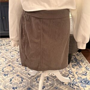 Classic Brown Corduroy Skirt
